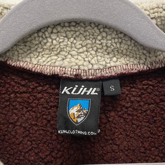 KUHL Alfpaca Fleece 1/4 Zip‎ Burgundy Red Women’s S Pullover Top Sweater Jacket - Picture 3 of 7